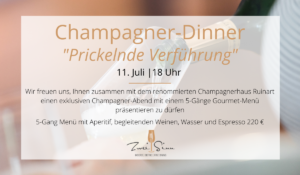 Events, Ruinart Champagner-Dinner ZweiSinn Meier